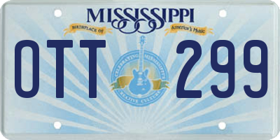 MS license plate OTT299