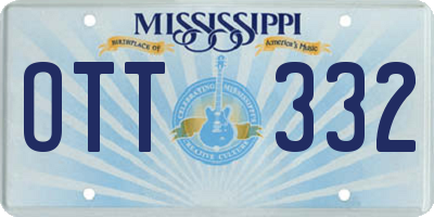 MS license plate OTT332