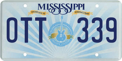 MS license plate OTT339