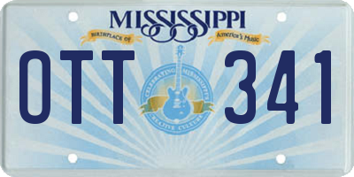 MS license plate OTT341