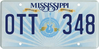 MS license plate OTT348