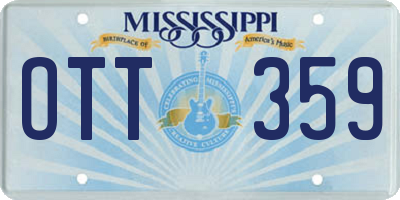 MS license plate OTT359