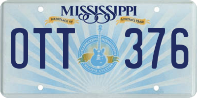 MS license plate OTT376