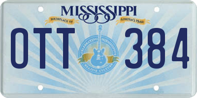 MS license plate OTT384