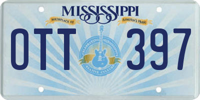 MS license plate OTT397