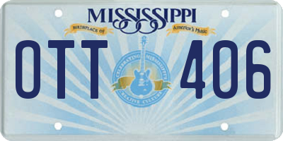 MS license plate OTT406