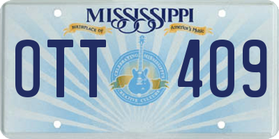 MS license plate OTT409