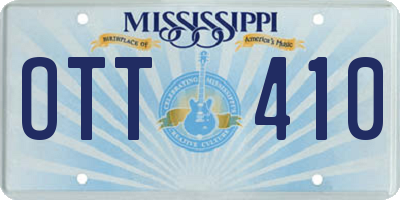 MS license plate OTT410