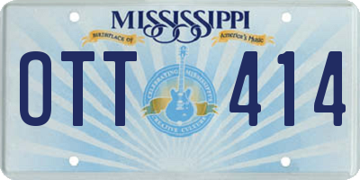 MS license plate OTT414