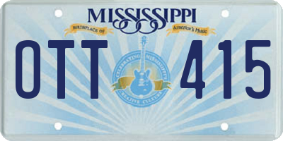 MS license plate OTT415