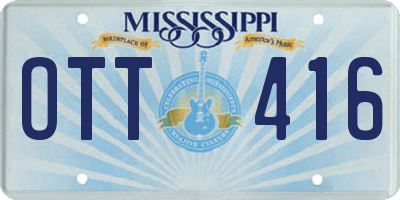 MS license plate OTT416