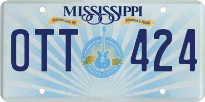 MS license plate OTT424