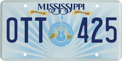MS license plate OTT425