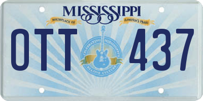 MS license plate OTT437