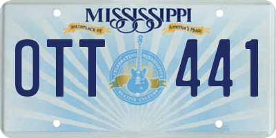 MS license plate OTT441
