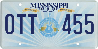 MS license plate OTT455