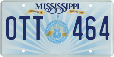 MS license plate OTT464