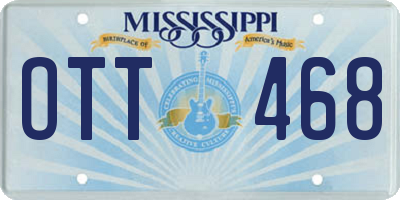 MS license plate OTT468
