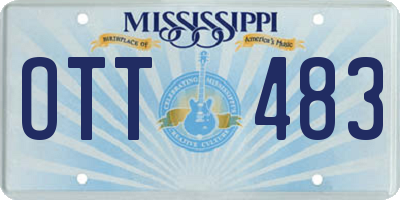 MS license plate OTT483