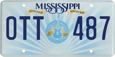 MS license plate OTT487