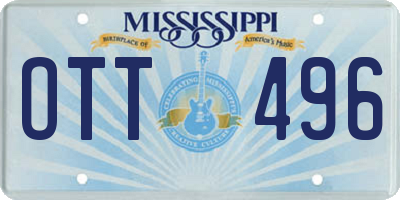 MS license plate OTT496