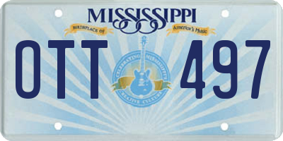 MS license plate OTT497