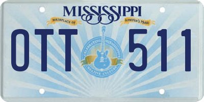 MS license plate OTT511