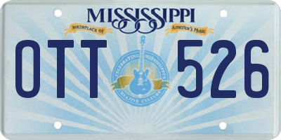 MS license plate OTT526