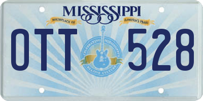 MS license plate OTT528