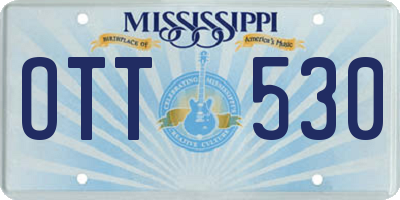 MS license plate OTT530