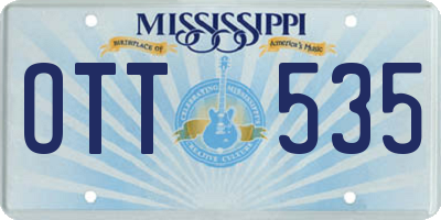 MS license plate OTT535