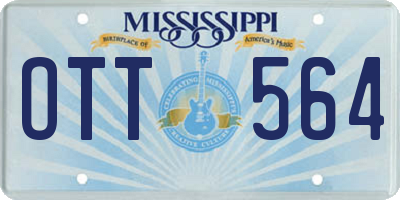 MS license plate OTT564