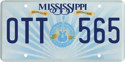 MS license plate OTT565