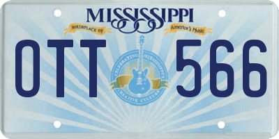 MS license plate OTT566