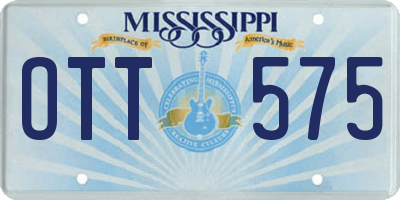 MS license plate OTT575