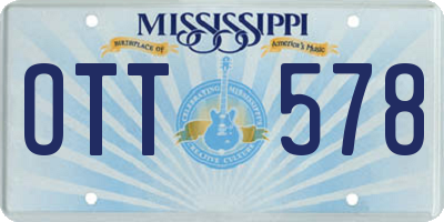 MS license plate OTT578