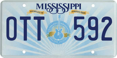 MS license plate OTT592