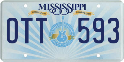 MS license plate OTT593