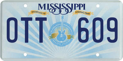 MS license plate OTT609