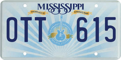 MS license plate OTT615