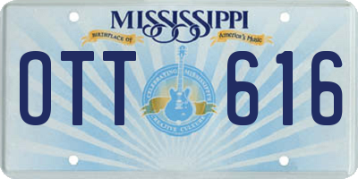 MS license plate OTT616