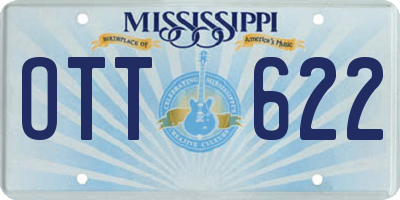 MS license plate OTT622