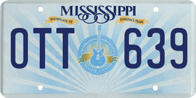 MS license plate OTT639