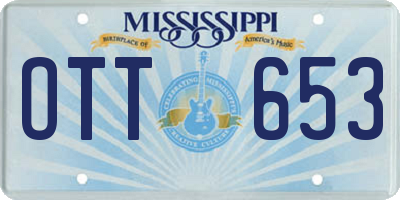 MS license plate OTT653