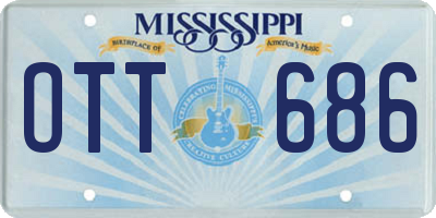 MS license plate OTT686