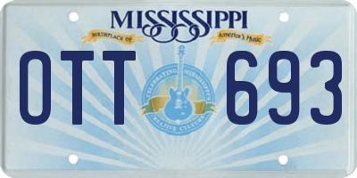 MS license plate OTT693