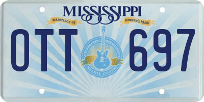 MS license plate OTT697