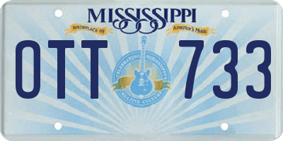 MS license plate OTT733