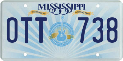 MS license plate OTT738