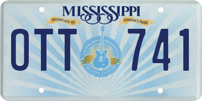 MS license plate OTT741